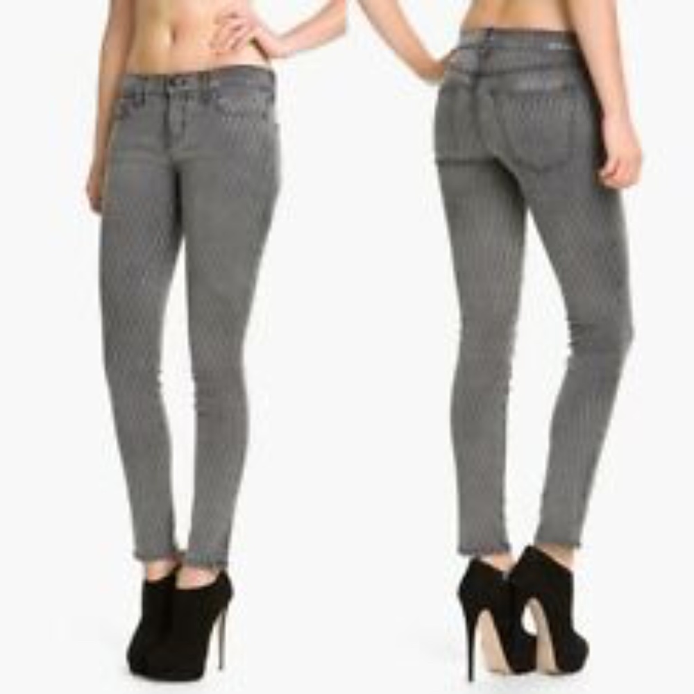 Current Elliott Fishnet Skinny Jeans size 29